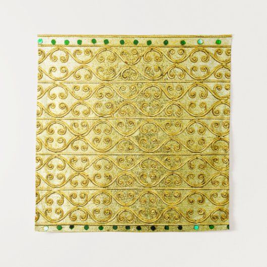 Goud metaal naadloos patroon wandkleed (Voorkant)