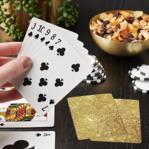 Goud metaal pokerkaarten