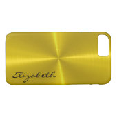Goud metaal Roestvrij staal Metaalkijk Case-Mate iPhone Case (Achterkant (Horizontaal))