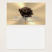 Goud Metaal | Veer Stofdoek | Huishoudelijke Schoo Visitekaartje (Voorkant /achterkant)