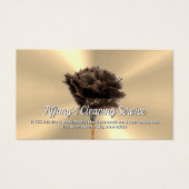 Goud Metaal | Veer Stofdoek | Huishoudelijke Schoo Visitekaartje (Voorkant)