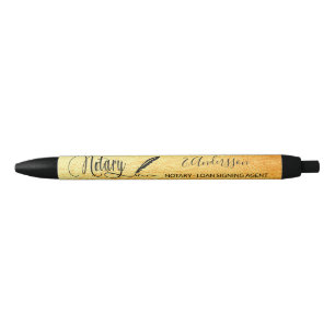 Goud metaal voor ondertekening van langlopende len zwarte inkt pen