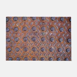 Goud metaalgaas in de oude montraliumdeur deurmat