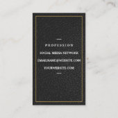 Goud metaalgereedschap Logo | Leder Visitekaartje (Achterkant)