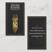 Goud metaalgereedschap Logo | Leder Visitekaartje (Voorkant / Achterkant)