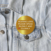 Goud metaalhoorverlies 3-inch Button (In situ)