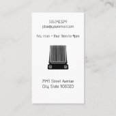 Goud metaalschaar Comb. | Ledertextiel Visitekaartje (Achterkant)