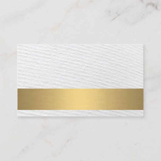 Goud metaalstrips / monogram / textuur visitekaartje (Achterkant)