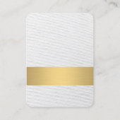 Goud metaalstrips / monogram / textuur visitekaartje (Achterkant)