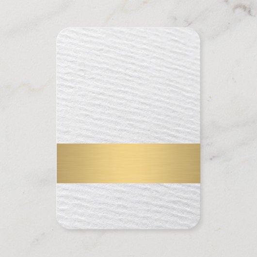 Goud metaalstrips / monogram / textuur visitekaartje (Achterkant)