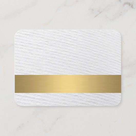 Goud metaalstrips / monogram / textuur visitekaartje (Achterkant)
