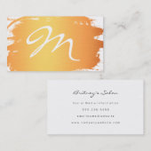 Goud Metalen Geborsteld Monogram Visitekaartje (Voorkant / Achterkant)
