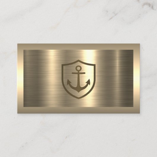 Goud Metallic Achtergrond Visitekaartje (Voorkant)