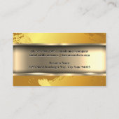 Goud Metallic | Artistiek geborsteld Visitekaartje (Achterkant)