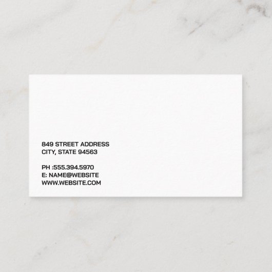 Goud Metallic | Auto Logo Visitekaartje (Achterkant)