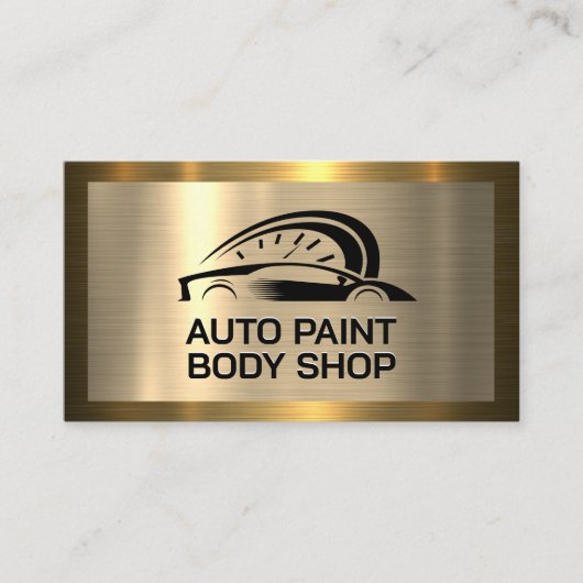 Goud Metallic | Auto Logo Visitekaartje (Voorkant)