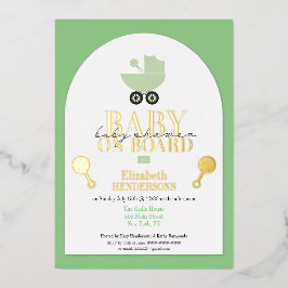 Goud Metallic Baby shower Folie Invitation Folie Uitnodiging