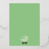 Goud Metallic Baby shower Folie Invitation Uitnodiging (Achterkant)