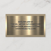 Goud Metallic | Bouwnijverheid Logo Visitekaartje (Achterkant)