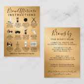 Goud Metallic Brows Nazorg Icon Visitekaartje (Voorkant / Achterkant)