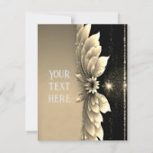 Goud Metallic bruiloft RSVP Kaartje (Achterkant)