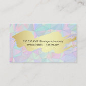Goud Metallic Brushed | geometrisch holografisch Visitekaartje (Achterkant)