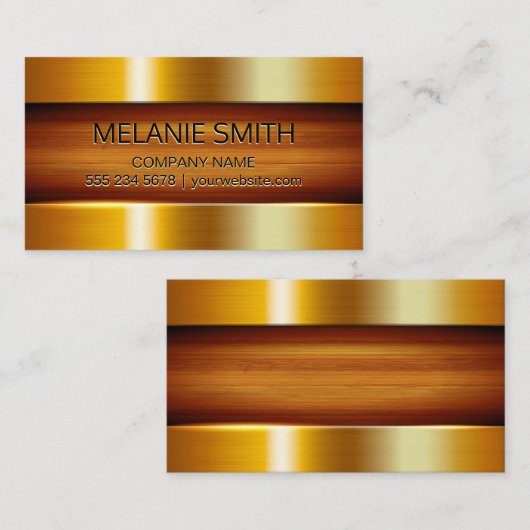 Goud Metallic Chroom Visitekaartje (Voorkant / Achterkant)