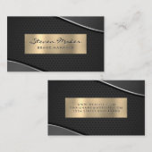 Goud, metallic en grijs | geperforeerd gaas visitekaartje (Voorkant / Achterkant)