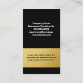 Goud Metallic | Gestroomlijnd leer Visitekaartje (Achterkant)