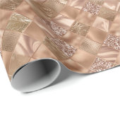 Goud Metallic Glitter Glimmende Vakantie Kerstmis Cadeaupapier (Rol Hoek)