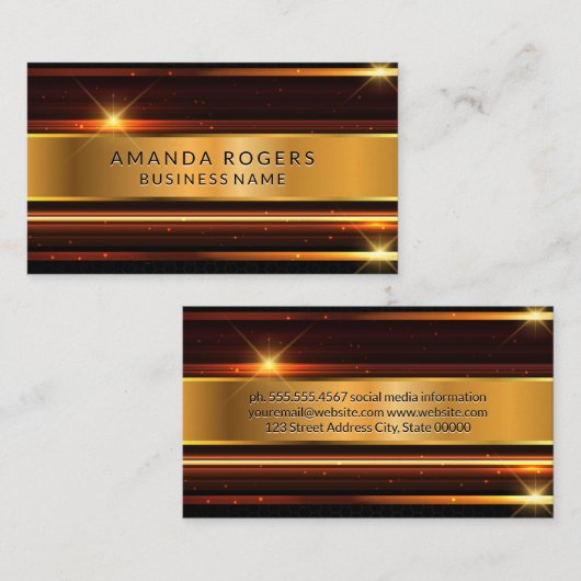 Goud Metallic High Shine Visitekaartje (Voorkant / Achterkant)