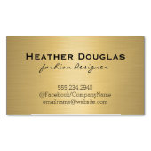 Goud Metallic Lux Magnetisch Visitekaartje (Voorkant)
