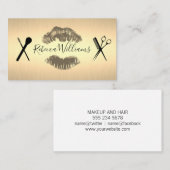 Goud Metallic/Make-up en Haar Visitekaartje (Voorkant / Achterkant)