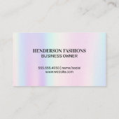 Goud Metallic Monogram | Glitter Drip | iriserend Visitekaartje (Achterkant)