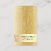 Goud Metallic | Natuurlijke stijllijnen Visitekaartje (Achterkant)