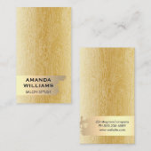 Goud Metallic | Natuurlijke stijllijnen Visitekaartje (Voorkant / Achterkant)