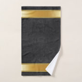 Goud Metallic op zwart Bad Handdoek (Handdoek)