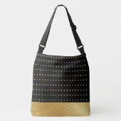 Goud Metallic Polka Dots Print Canvas tas (Voorkant)