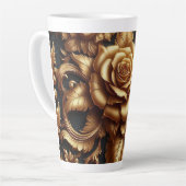 Goud Metallic Roos Dark Academia Latte Mok (Linkerhoek)