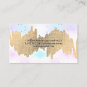 Goud Metallic Scribble | Mozaïekpatroon Visitekaartje (Achterkant)