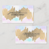 Goud Metallic Scribble | Mozaïekpatroon Visitekaartje (Voorkant / Achterkant)