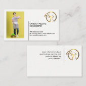 Goud Metallic Spray Fles | Maid | Aangepaste afbee Visitekaartje (Voorkant / Achterkant)