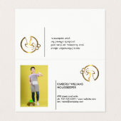 Goud Metallic Spray Fles | Maid | Aangepaste afbee Visitekaartje (Buitenkant ongevouwen)