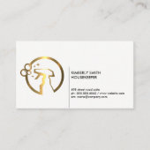 Goud Metallic Spray Fles Visitekaartje (Voorkant)