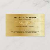 Goud Metallic Textuur Print Visitekaartje (Achterkant)