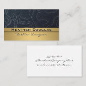 Goud Metallic | Topografische contouren Visitekaartje (Voorkant / Achterkant)