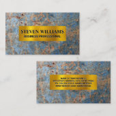 Goud Metallic | Verroest metaal Visitekaartje (Voorkant / Achterkant)