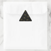 Goud Metallic Vlinders Patroon op Zwart Sticker (Tas)