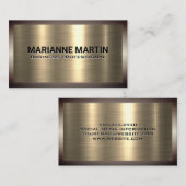 Goud metallisch aluminium zilver geborsteld | Indu Visitekaartje (Voorkant / Achterkant)
