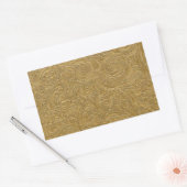 Goud metallisch draaimolpatroon rechthoekige sticker (Envelop)
